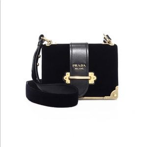 Prada Cahier Velvet Shoulder Bag